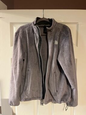The North Face Light Gray Plush Fleece Jacket